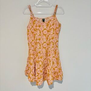 Wild Fable Floral Tiered Babydoll dress yellow‎ red size large